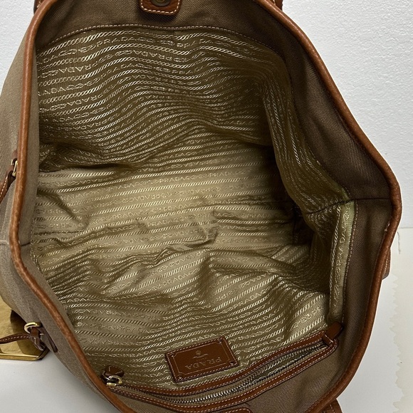 💯Authentic Prada  Canvas Tote Handbag🍀 - Picture 3 of 17